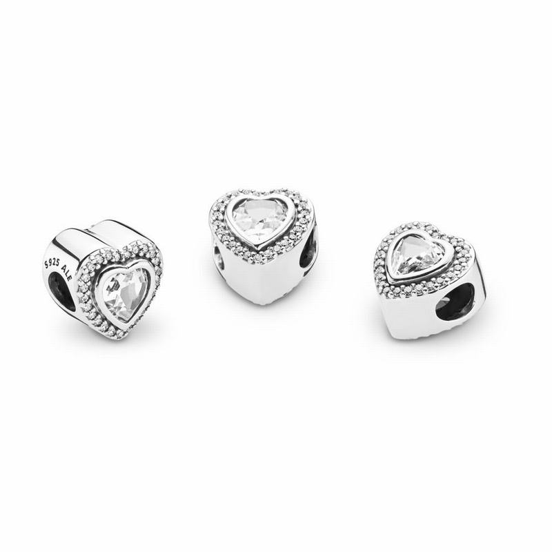 Pandora Australia Sparkling Love Charm - Sterling Silver | JSALWB591